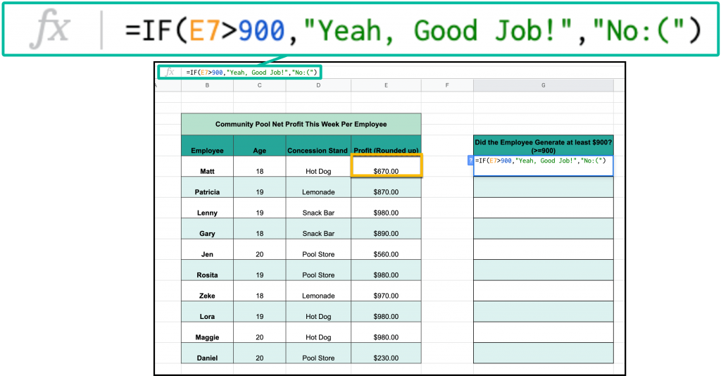 How To Use The IF Function In Google Sheets